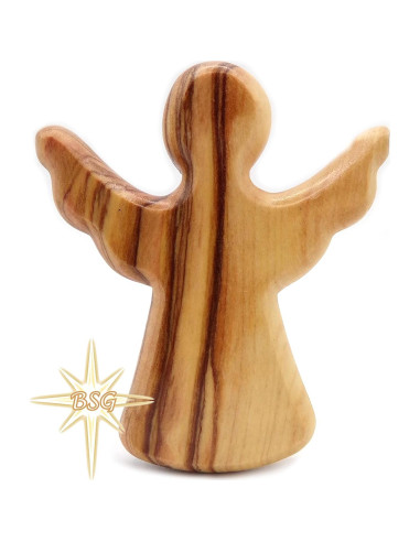 Ángel Guardián de Madera de Olivo Dacaret 6x5 cm