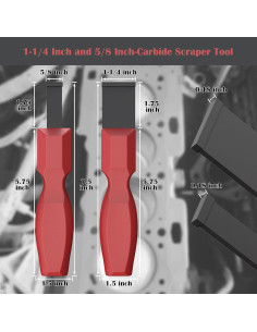 Raspador de Junta de Carburo OUXIO 2 Piezas 3.18 cm y 1.59 cm 2