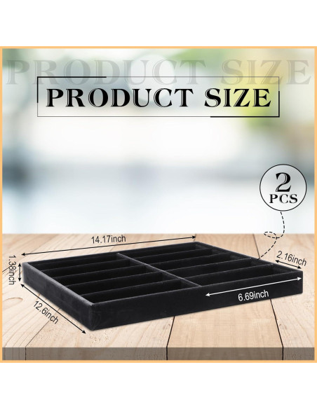 Organizador de Gafas de Sol Batiyeer 10 Rejillas Terciopelo Negro