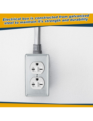 4 Cajas Eléctricas de Metal Copkim 10x5 cm con Tapa y Tornillos