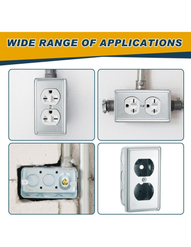 4 Cajas Eléctricas de Metal Copkim 10x5 cm con Tapa y Tornillos