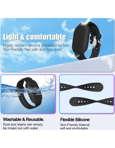 Funda Pulsera Silicona BIQIRE para Galaxy SmartTag 2 - 4 Pack