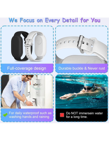 Funda Pulsera Silicona BIQIRE para Galaxy SmartTag 2 - 4 Pack