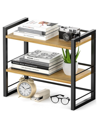 Organizador de Estante de Escritorio ART-GIFTREE Negro 2 Niveles