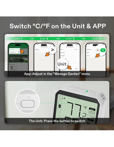 Higrómetro Termómetro Inalámbrico VIVOSUN VS-THB1 Bluetooth