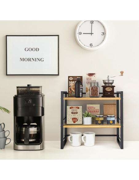 Organizador de Estante de Escritorio ART-GIFTREE Negro 2 Niveles