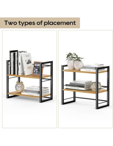 Organizador de Estante de Escritorio ART-GIFTREE Negro 2 Niveles