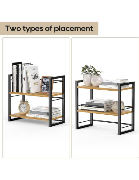 Organizador de Estante de Escritorio ART-GIFTREE Negro 2 Niveles