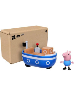 Juguete Barco Pequeño Peppa Pig con Figura de George de 7.5 cm 2