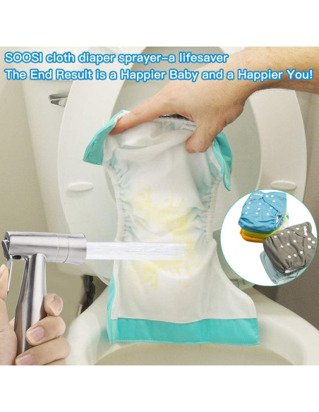 Rociador de Bidet Soosi de Mano Acero Inoxidable 150 cm Doble Modo