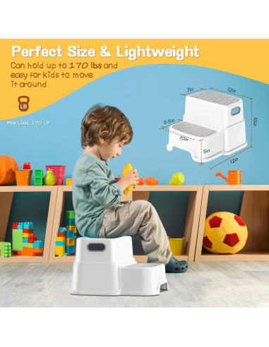 Escalera para Niños AJVV YT-8869 Antideslizante 2 Escalones