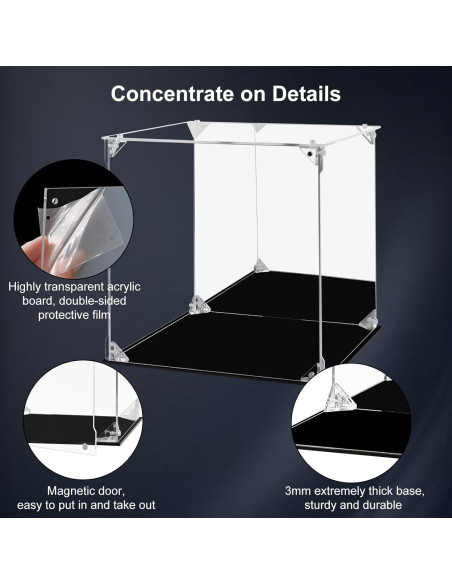 Caja de Exhibición Acrílica Dezzer 25x25x25 cm Transparente Caja de Exhibición Acrílica Dezzer 25x25x25 cm Transparente