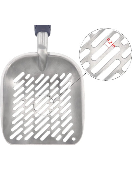 Pala para Arena de Gato PETHOUZZ de Aluminio Grande Oscuro