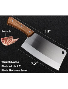 Cuchillo de Carnicero ZENG JIA DAO 18.3 cm Acero Inoxidable 2