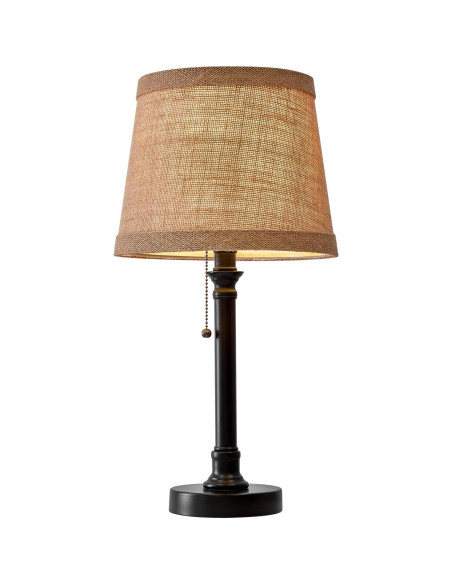 Lámpara de Mesa Pequeña Oneach Negra 49.5 cm Tela