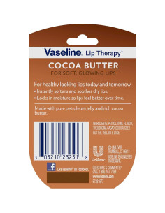 Bálsamos Labiales Vaseline Manteca de Cacao 4-Pack 7.1g 2