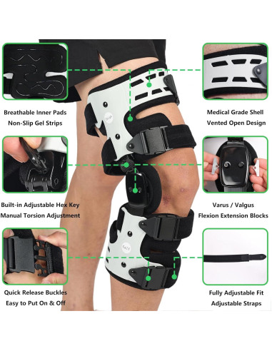 Férula de Rodilla Descompresiva Orthomen OA Ajustable Izquierda