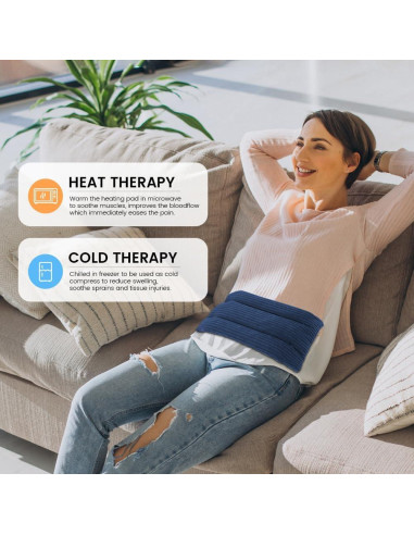 Almohadilla Térmica de Microondas MORLIDEN 15x30 cm Azul Oscuro