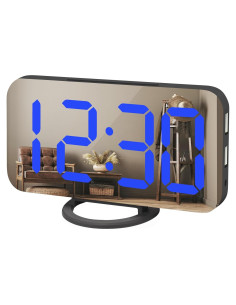 Reloj Despertador Digital WulaWindy con Pantalla LED Grande y Cargador USB