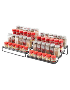 Organizador de Especias Expandible MEIQIHOME 4 Niveles Negro