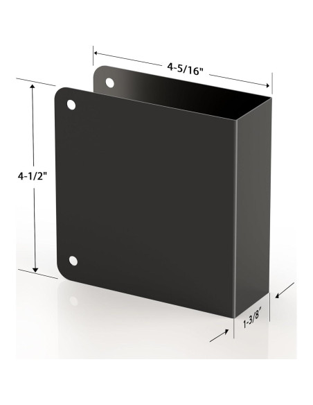 Placa de Refuerzo para Manija de Puerta Naubea Negro Mate