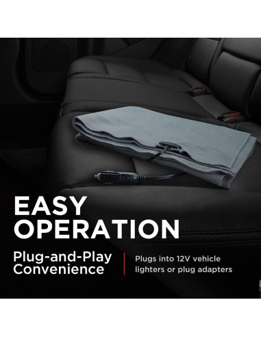 Manta Térmica Eléctrica Schumacher SA877 12V Forro Polar 69.85x109.22cm