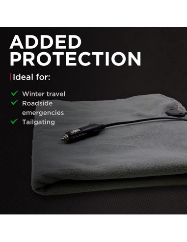 Manta Térmica Eléctrica Schumacher SA877 12V Forro Polar 69.85x109.22cm