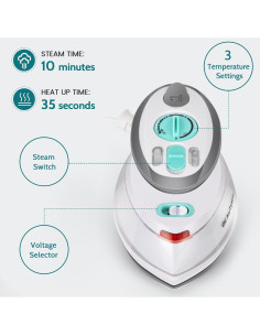 Mini Plancha de Viaje BEAUTURAL 400W Doble Voltaje Antiadherente 2