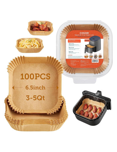 Forros para Freidora de Aire COSORI 100 PCS 16.5 cm Antiadherente