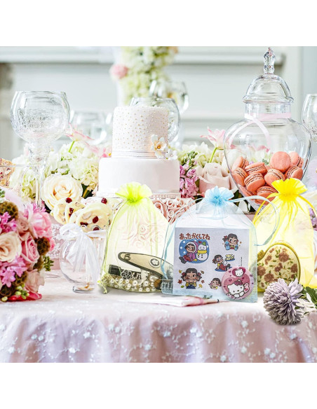 100 Bolsas de Organza Transparente Blancas 13x18 cm - HongyiTime