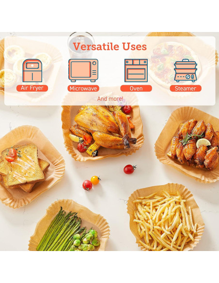 Forros para Freidora de Aire COSORI 100 PCS 16.5 cm Antiadherente
