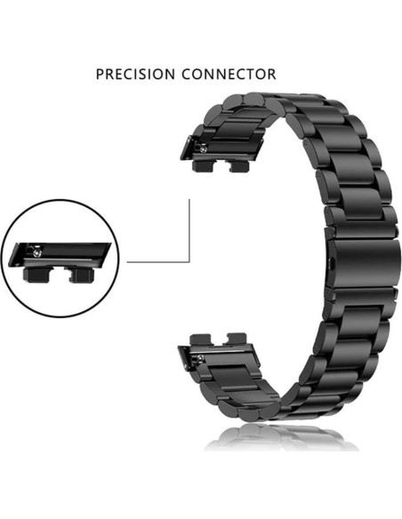 Correa de Metal Inoxidable XIHAMA para Huawei Band 10/9/8 Correa de Metal Inoxidable XIHAMA para Huawei Band 10/9/8