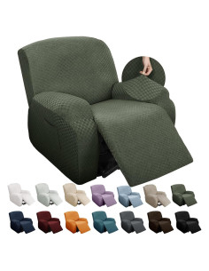 Funda de Sillón Reclinable YEMYHOM 4 Piezas Verde Militar