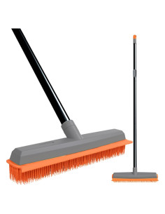 Escoba de Goma TreeLen Naranja 33 cm para Alfombra y Piso