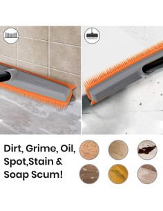 Escoba de Goma TreeLen Naranja 33 cm para Alfombra y Piso 2
