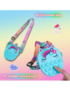 Bolsa Pop Antiestrés Sichy para Niñas - Monedero Unicornio 2