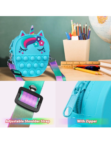 Bolsa Pop Antiestrés Sichy para Niñas - Monedero Unicornio