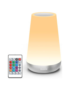 Luz Nocturna LED Auxmir 2500mAh 13 Colores RGB Plata