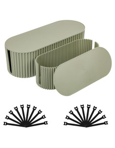 Caja Organizadora de Cables FABROK Verde 2 Piezas Pequeña y Grande