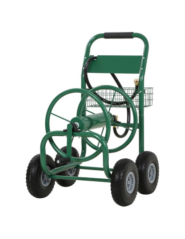 Carrete de Manguera PayLessHere 300 Pies Verde Resistente