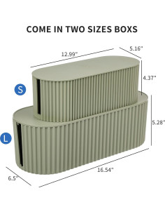 Caja Organizadora de Cables FABROK Verde 2 Piezas Pequeña y Grande 2