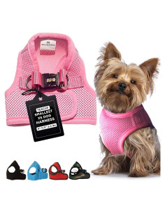 Arnés para Perros Pequeños Snazzi Pet Rosa XS 0.91-1.81 kg