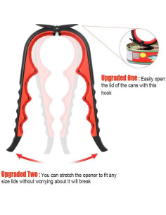 Abre Frascos y Botellas Kunovo 4-en-1 Negro Antideslizante 2