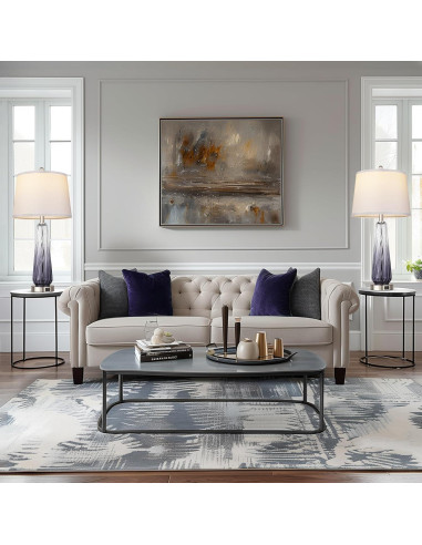 Lámpara de Mesa de Vidrio Qimh 69.85 cm con USB y Táctil