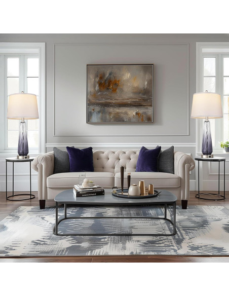 Lámpara de Mesa de Vidrio Qimh 69.85 cm con USB y Táctil