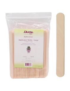Palitos de Cera de Madera Grandes Dukal - 100 Unidades para Depilación