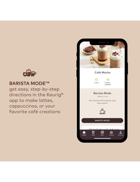 Cafetera Keurig K-Café SMART con BrewID, Negra, 1 Porción