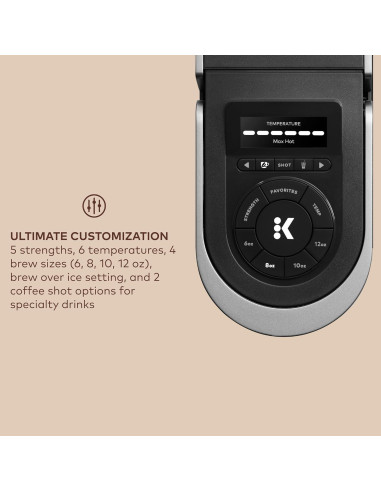 Cafetera Keurig K-Café SMART con BrewID, Negra, 1 Porción