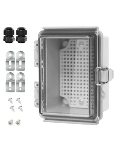 Caja Eléctrica LeMotech IP67, Cubierta Transparente 11.94x8.89cm