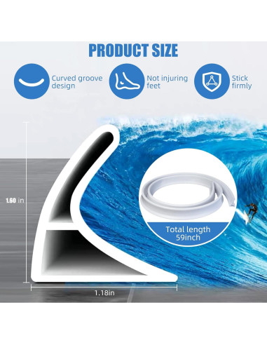 Barrera de Ducha Plegable YFLY 149.86 cm Impermeable